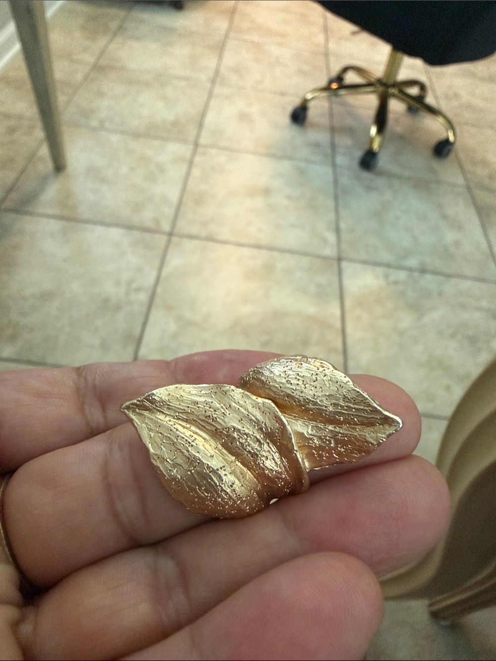 Gold Leaf Sculptural Statement Ring - Women Jewelry